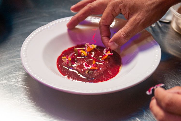 Tuna Crudo with Local Plums and Ginger - Recipe by Chef Raphaël Vézina