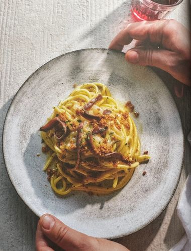 Spaghettis aux anchois du Moccione